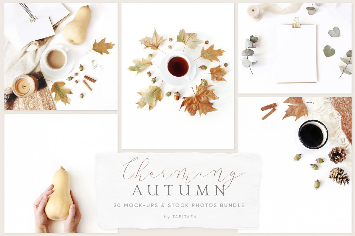 20 Charming autumn mockups & stock photo bundle example image 1