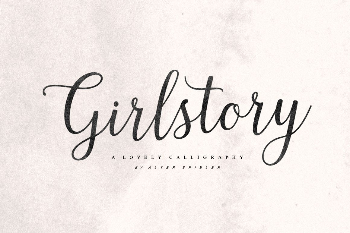 Girlstory A Lovely Calligraphy example image 1