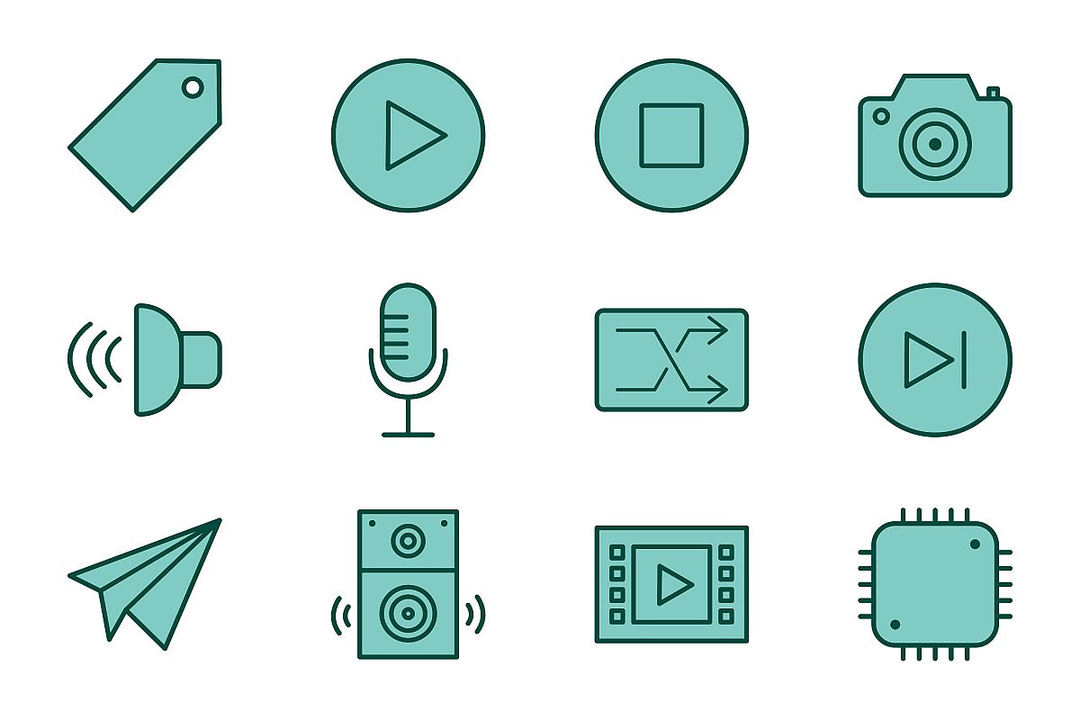 Set Of Multimedia Icons example image 1
