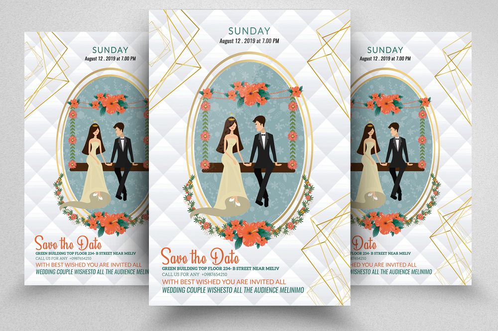 Save The Date Invitation Flyer example image 1