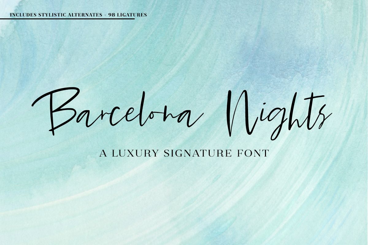 Barcelona Nights Signature Script example image 1