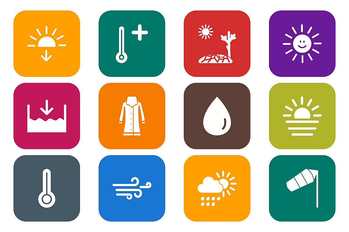 Set Of Weather And Season Icons example image 1