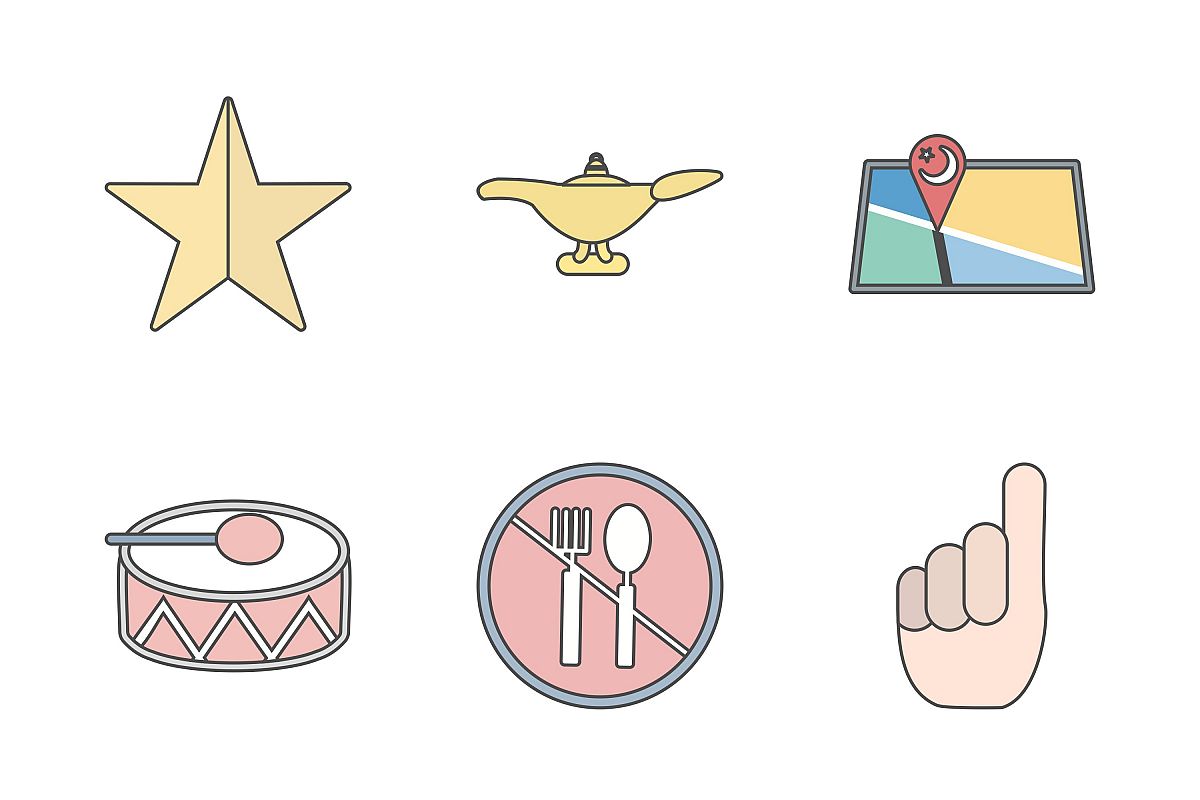 Set Of Ramadan Icons example image 1