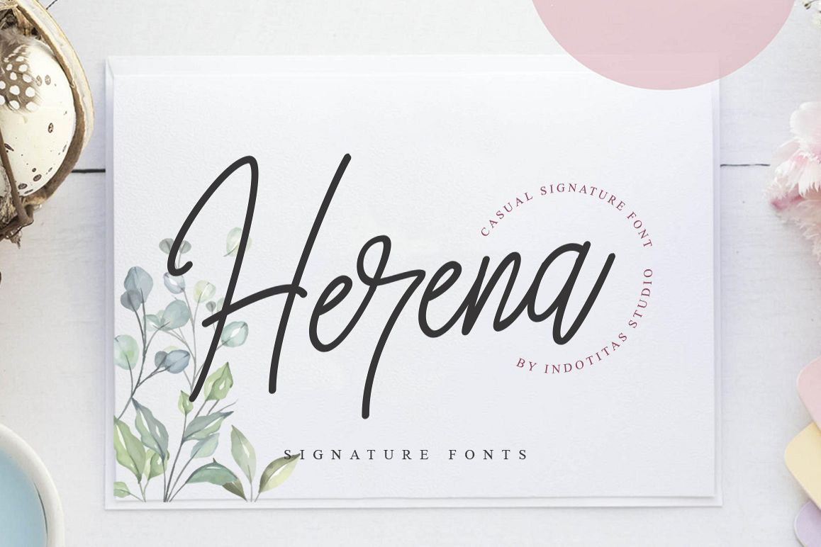 Herena Signature Font example image 1