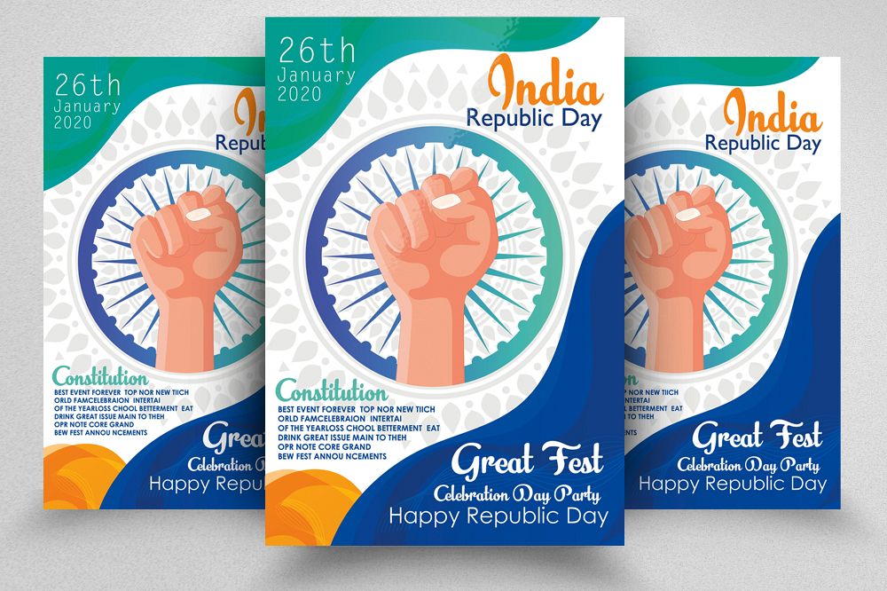 Indian Rebublic Day Flyer Template example image 1
