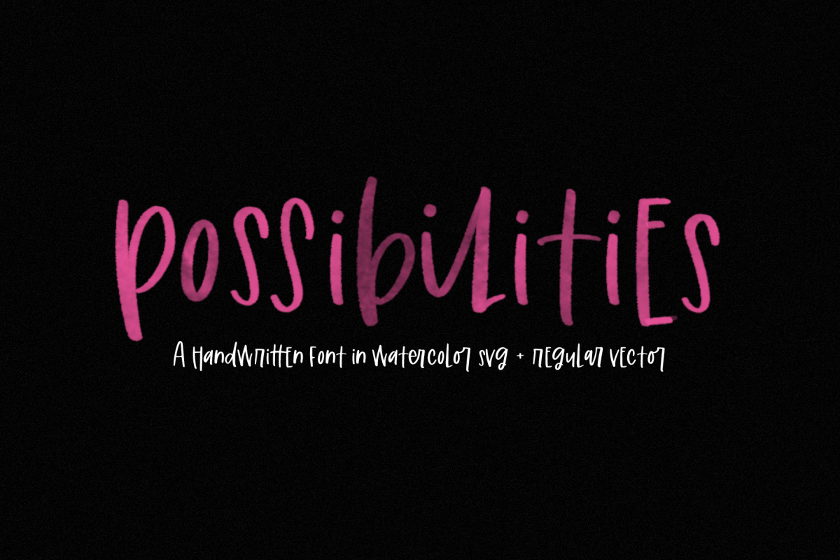 Possibilities - A Fun Handwritten Font example image 1