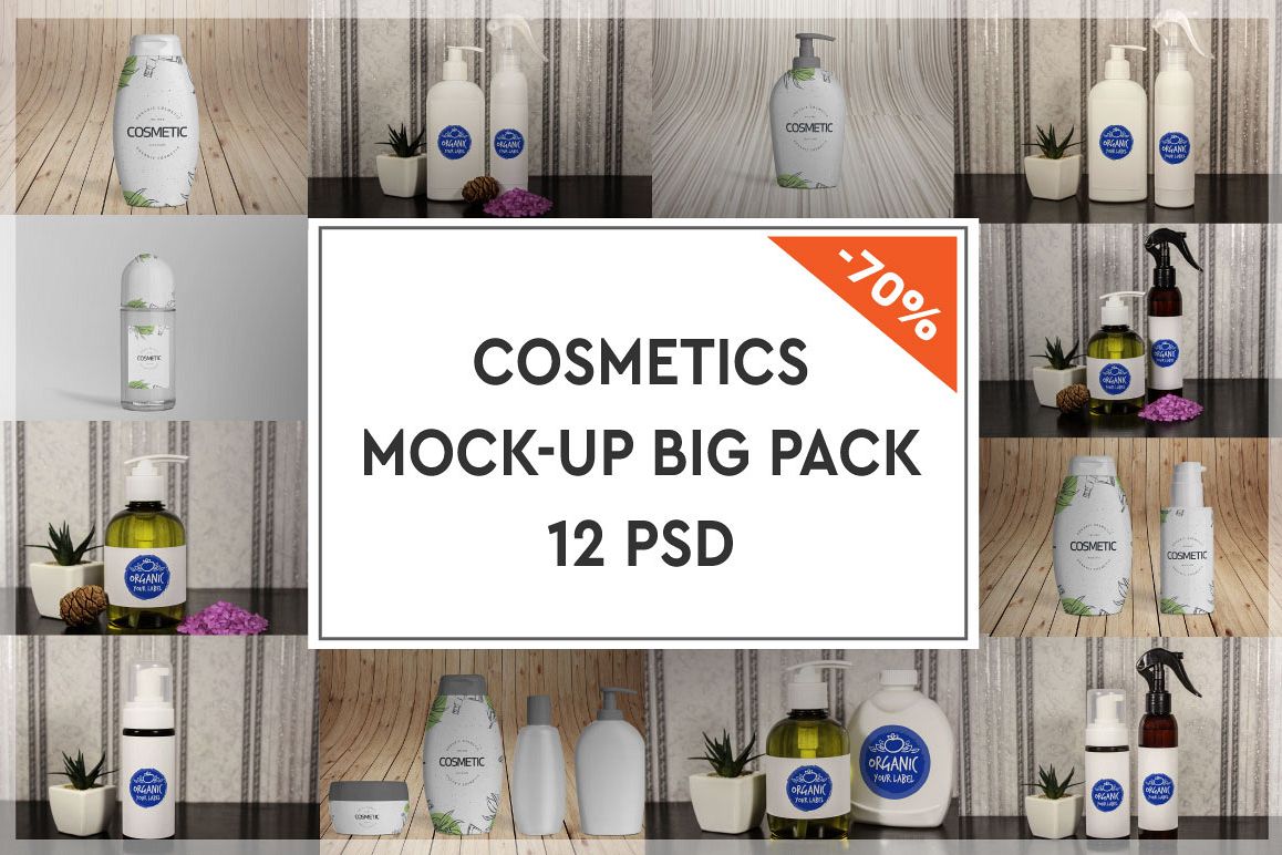 Cosmetics Mock-up Big Pack #1 example image 1