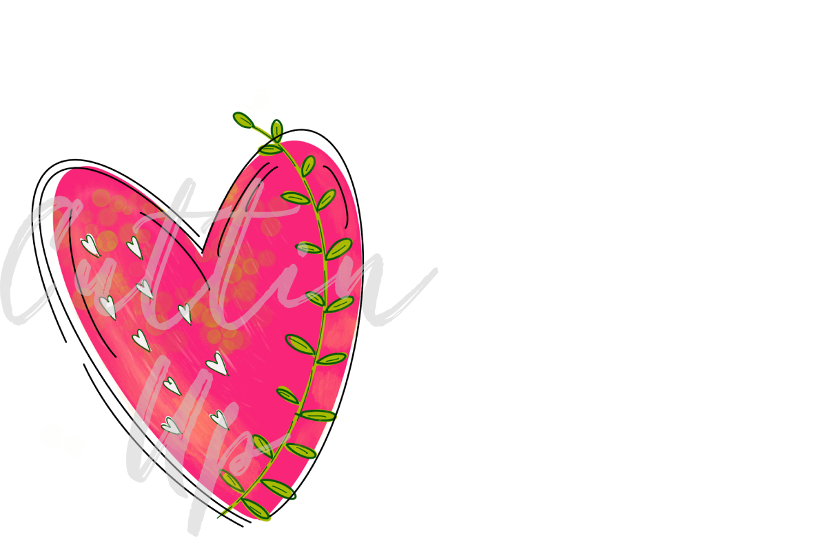Hand Drawn Heart PNG file. Great for printing or subbing example image 1