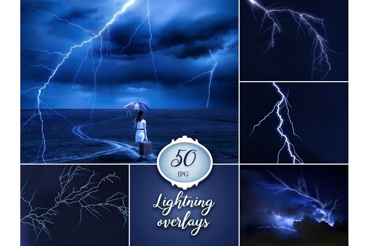 50 Lightning Photo Overlays example image 1