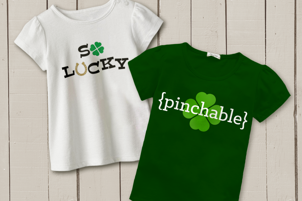 St. Patrick's Day Phrases SVG File Cutting Template Set example image 1