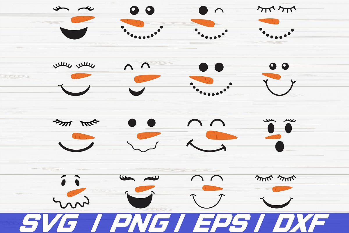 Snowman faces SVG / Christmas SVG / Cricut / Printable