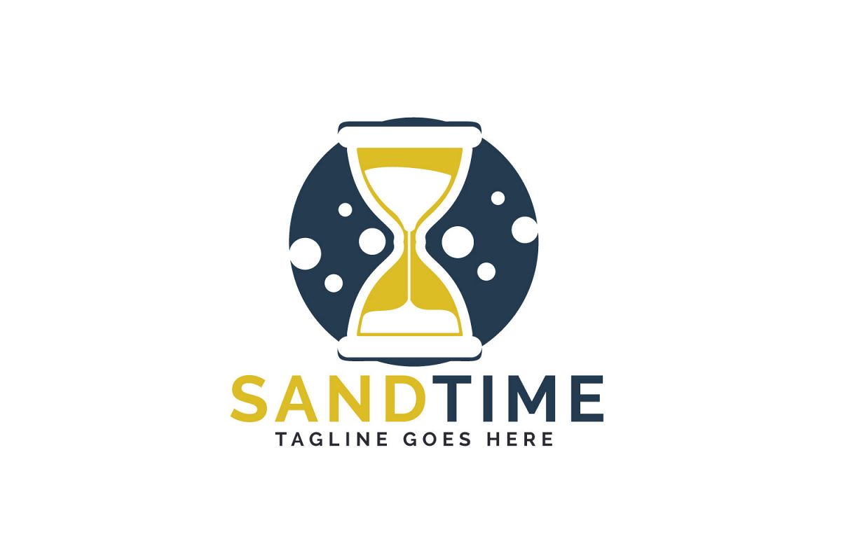 Sand time logo design. Hourglass logo design. example image 1