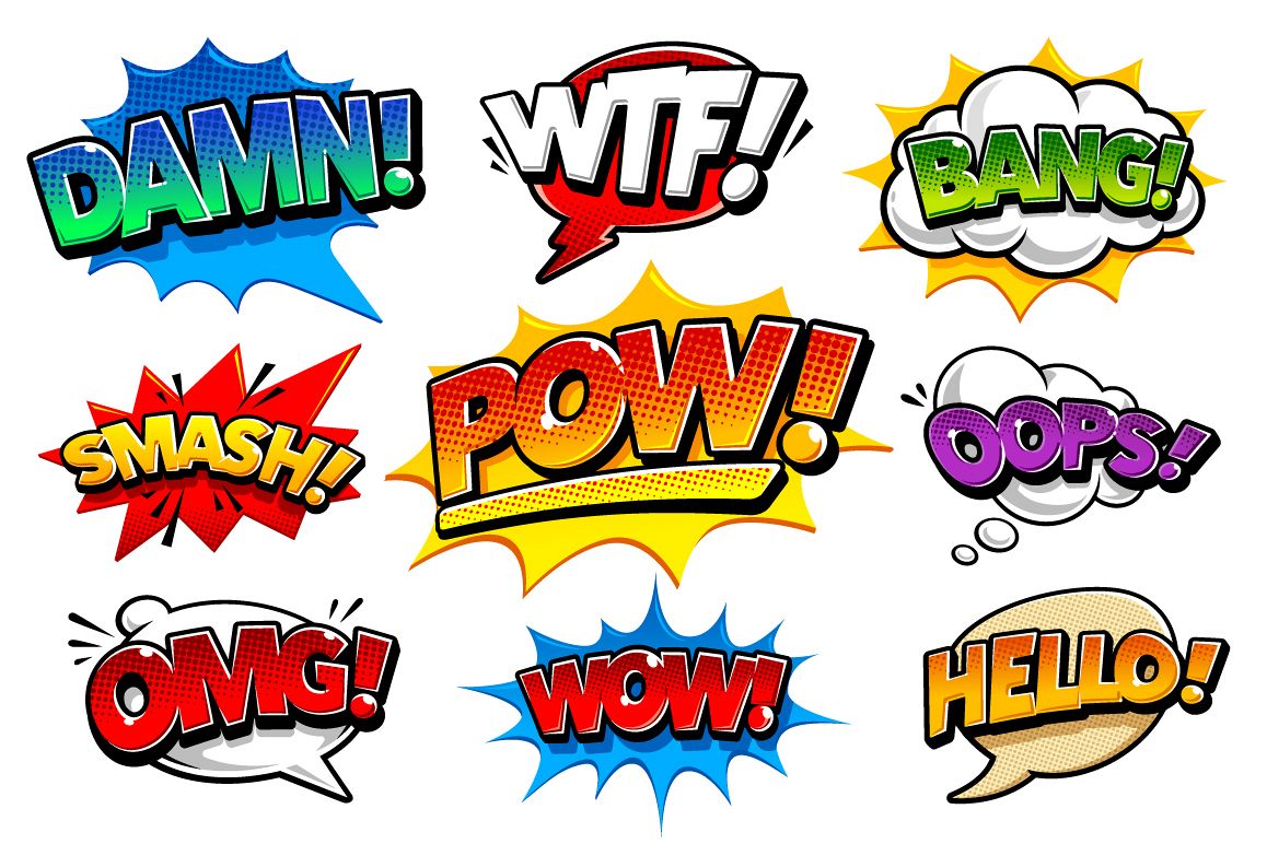 Comic Speech Bubbles example image 1