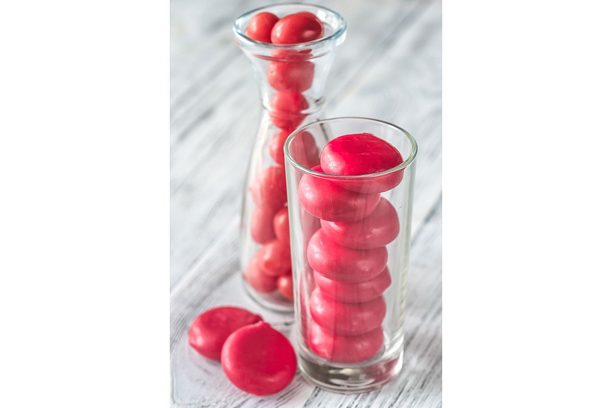 Stack of mini cheese in the glass example image 1