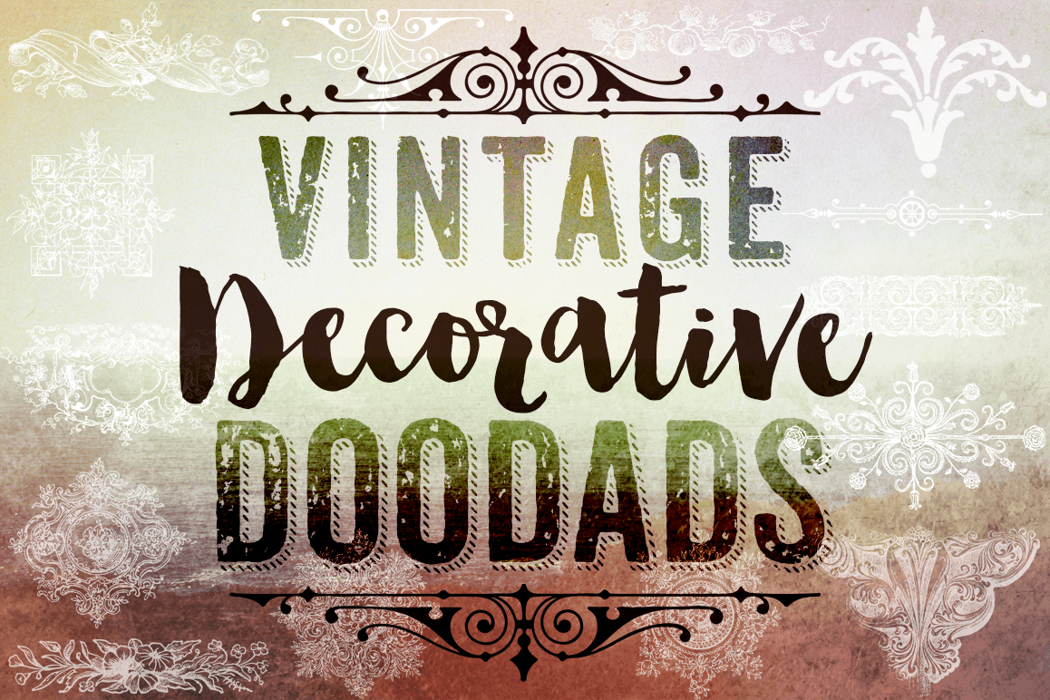 Decorative Photoshop Brushes - Vintage Decorative Clipart example image 1