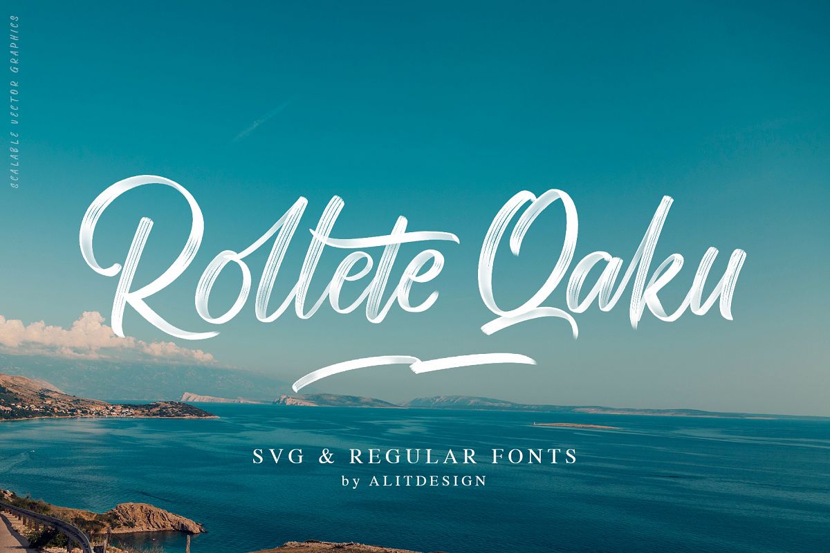 Rollete Qaku SVG & Regular fonts example image 1