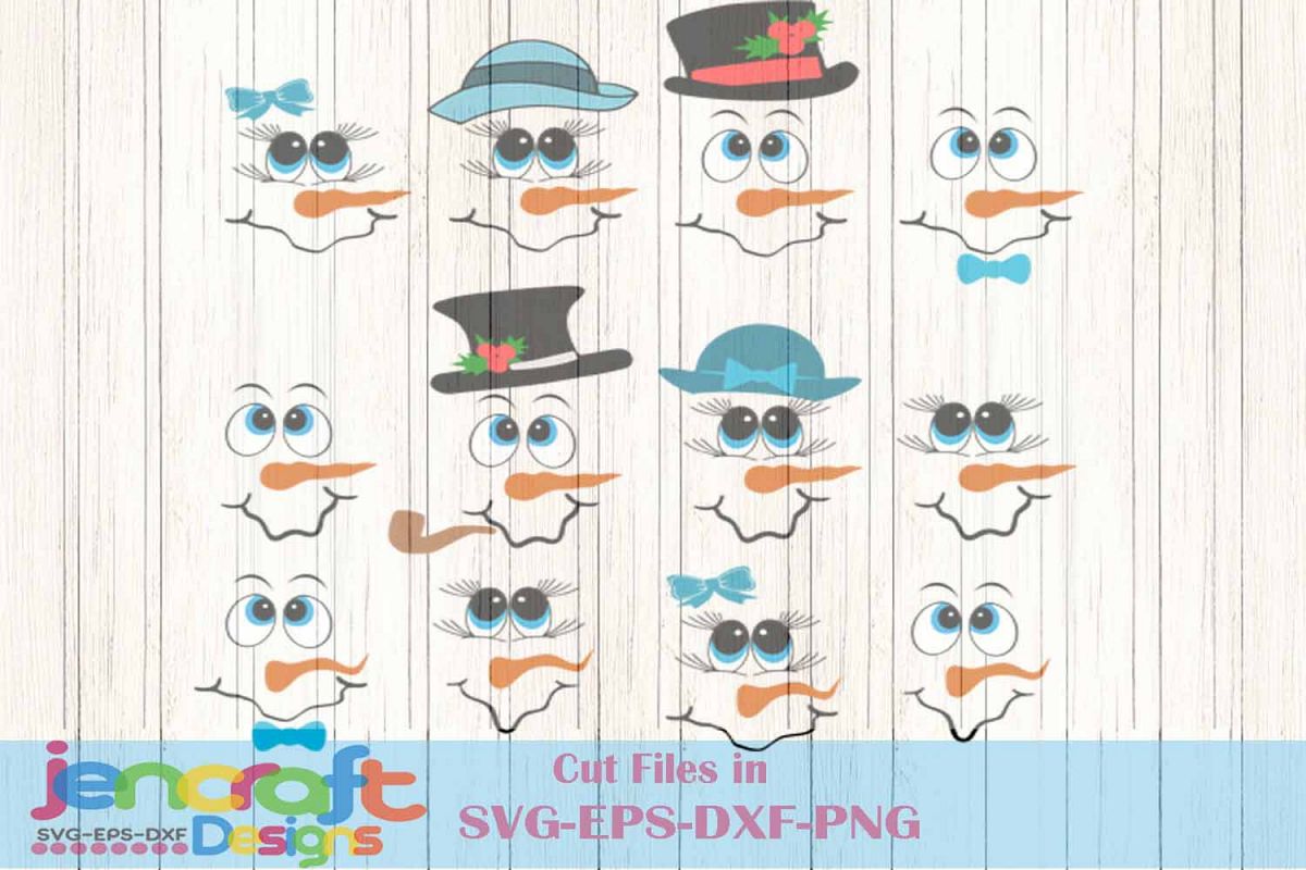 Christmas svg Bundle, Snowman Face SVG, Christmas Snowman example image 1