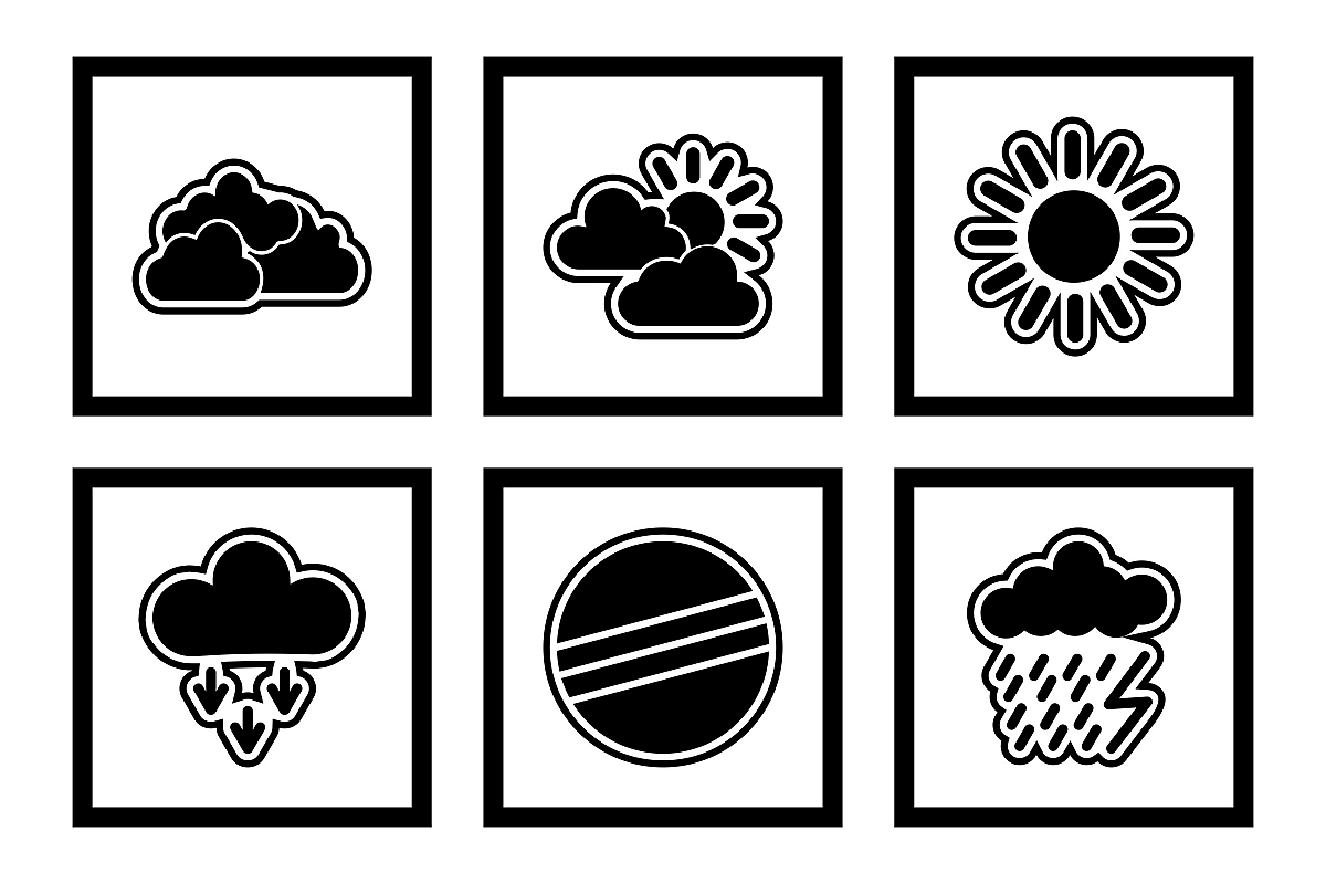 Set Of Weather And Season Icons example image 1