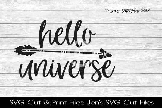Hello Universe SVG Cut File example image 1