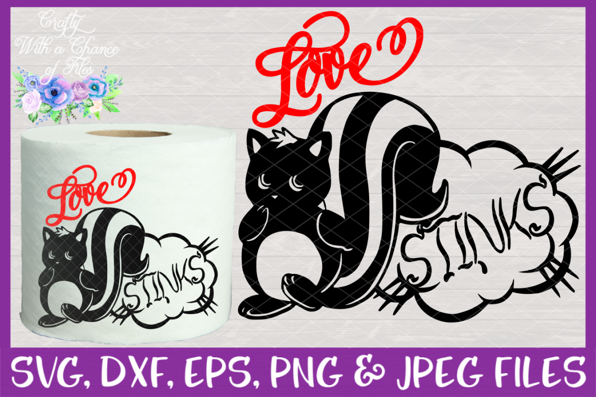 Love Stinks SVG - Valentine's Day Toilet Paper Design example image 1