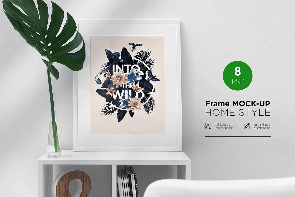 Frame Mock-Up Home Style 8 PSD example image 1