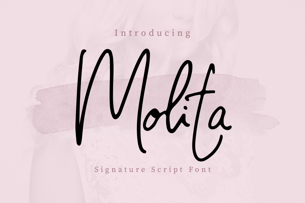 Molita Signature Script Font example image 1