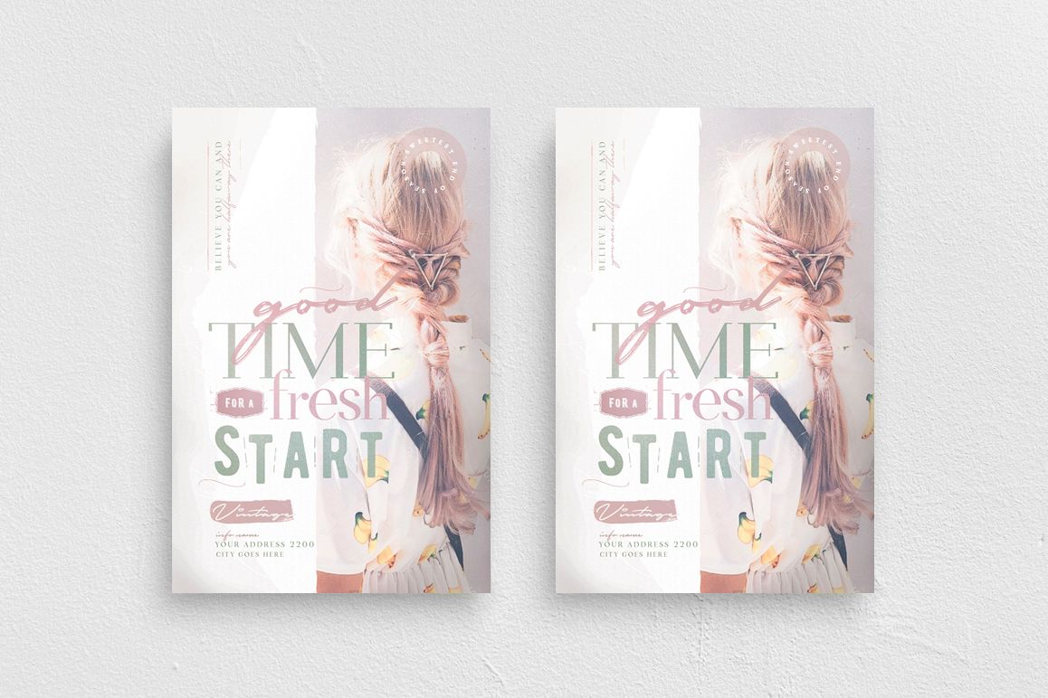 A Good Time For A Fresh Start Flyer Template example image 1