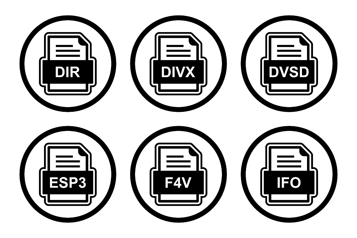 Set Of File Formats Icons example image 1