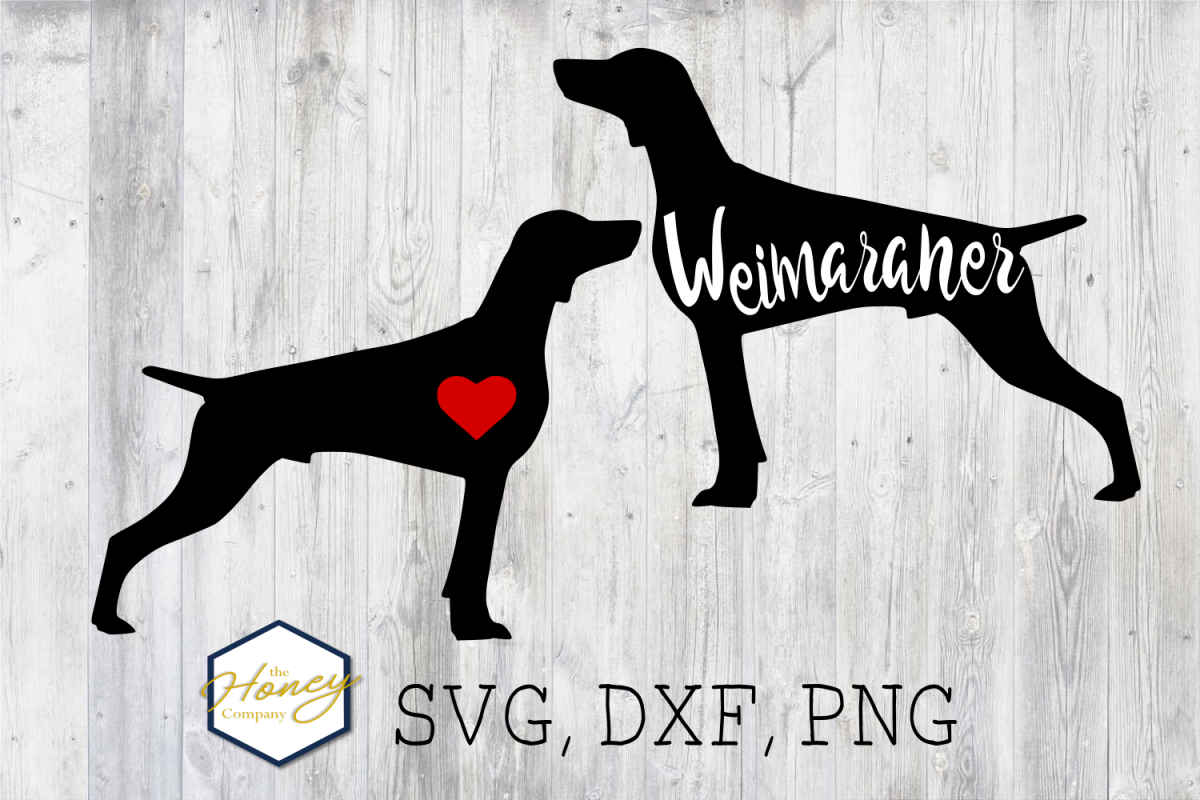 Weimaraner SVG PNG DXF Dog Breed Lover Cut File Clipart example image 1