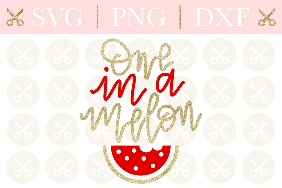 One In A Melon Svg Summer Svg Watermelon Svg 1st Birthday example image 1