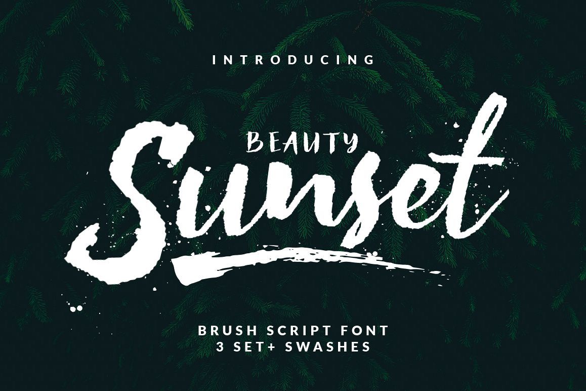Beauty Sunset + Swashes example image 1