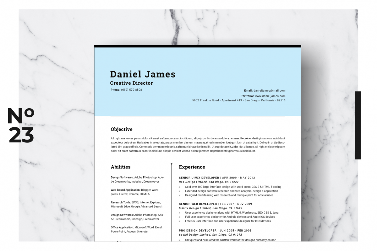 Resume Template Vol. 04 example image 1