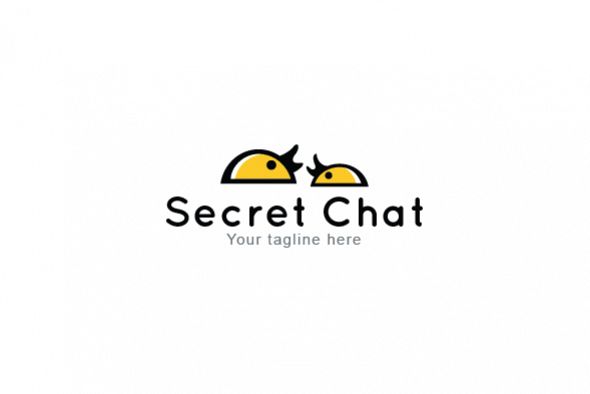 Secret Chat - Small Abstract Graphics of Tweeting Chickens example image 1