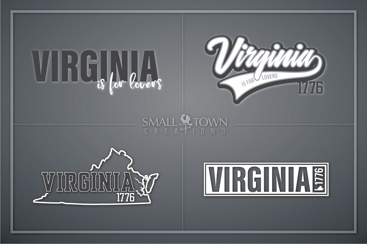 Virginia, Virginia is for Lovers-slogan, PRINT, CUT & DESIGN example image 1