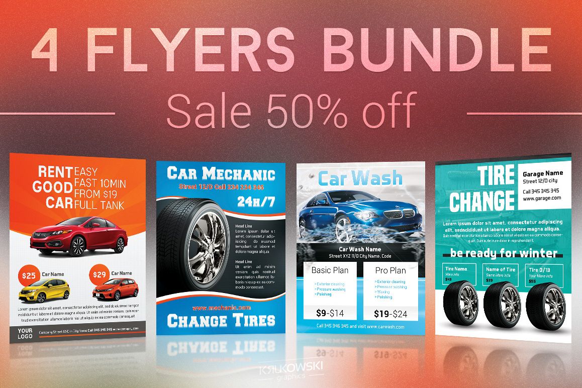 Cars Flyers Bundle example image 1