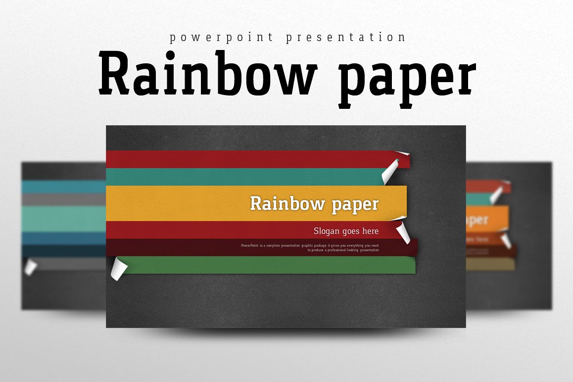Rainbow Theme Powerpoint Wide example image 1