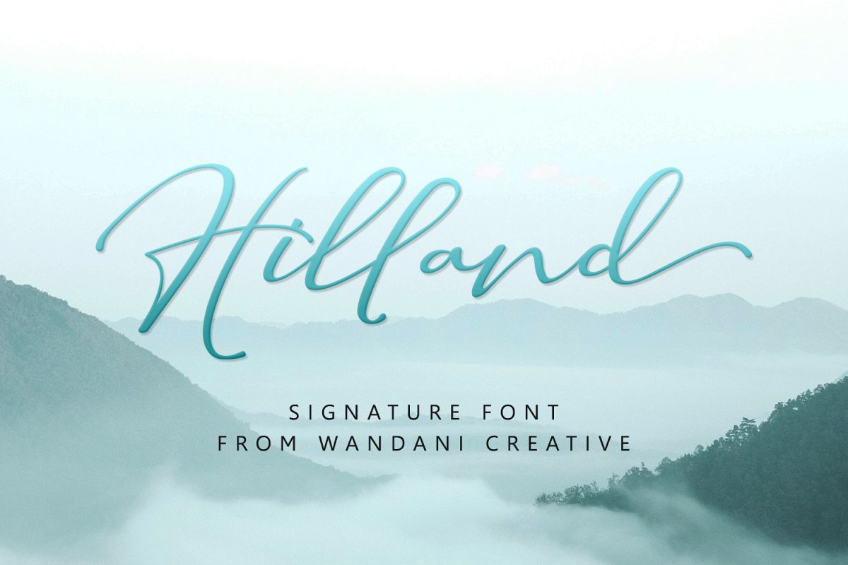 Hilland | A Signature Font example image 1