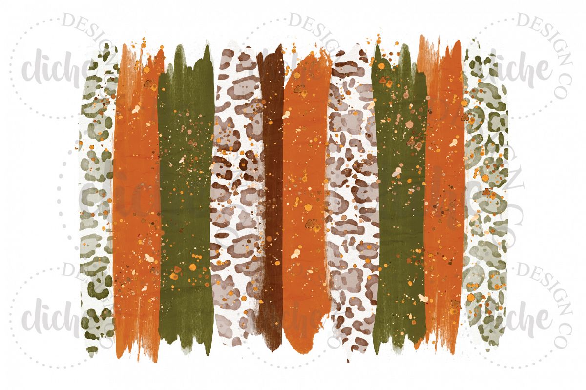 Fall Paint Stroke Sublimation Design Background example image 1