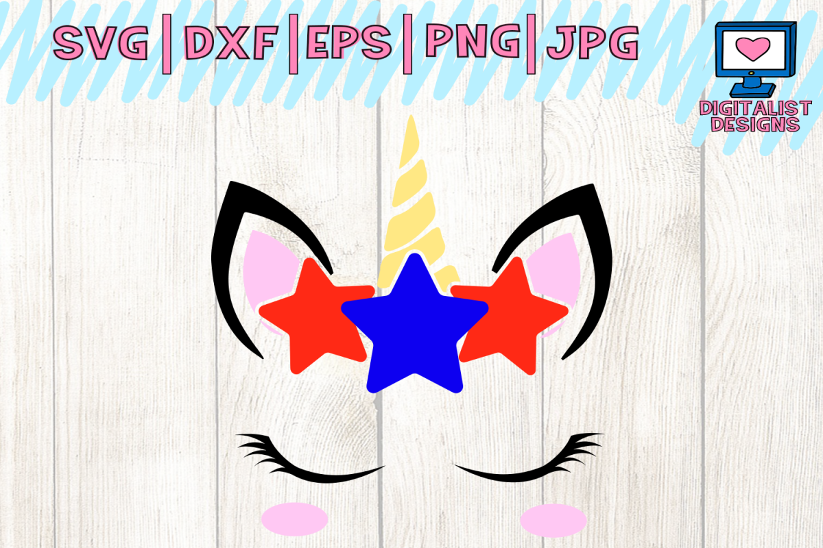 Download unicorn svg, unicorn face svg, 4th of july svg, unicorn silhouette, 4th of july shirt, patriotic ...