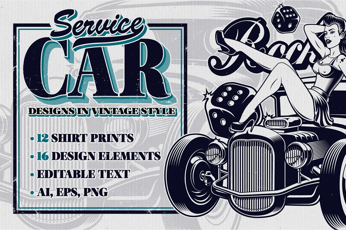 Car Service Vector Designs example image 1