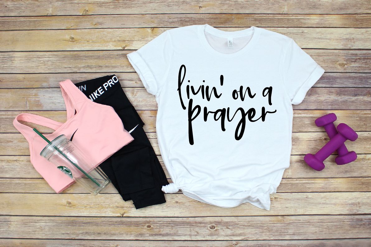 Livin' on a prayer svg Instant SVG/DXF/PNG 700Sv example image 1