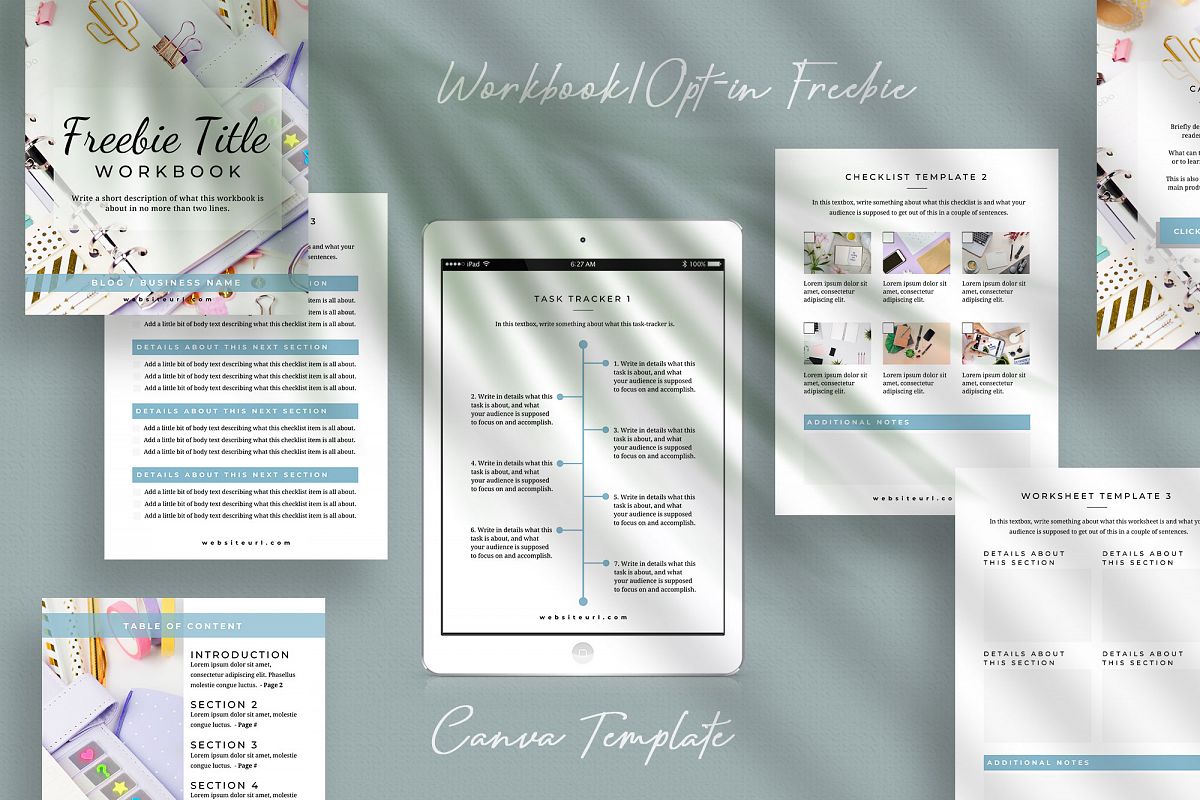 Workbook or Opt-in Freebie Canva Template | Colfax example image 1