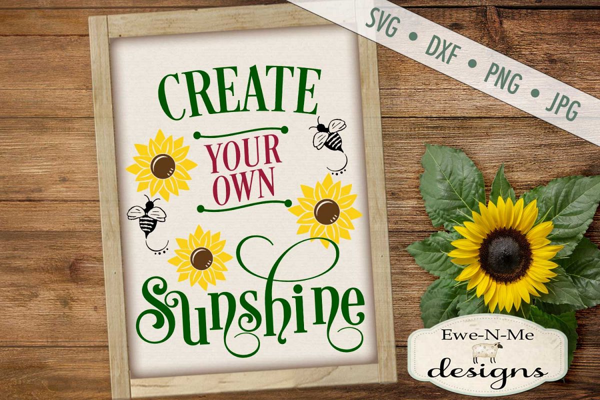 Create Your Own Sunshine Sunflower SVG DXF File (248815 ...