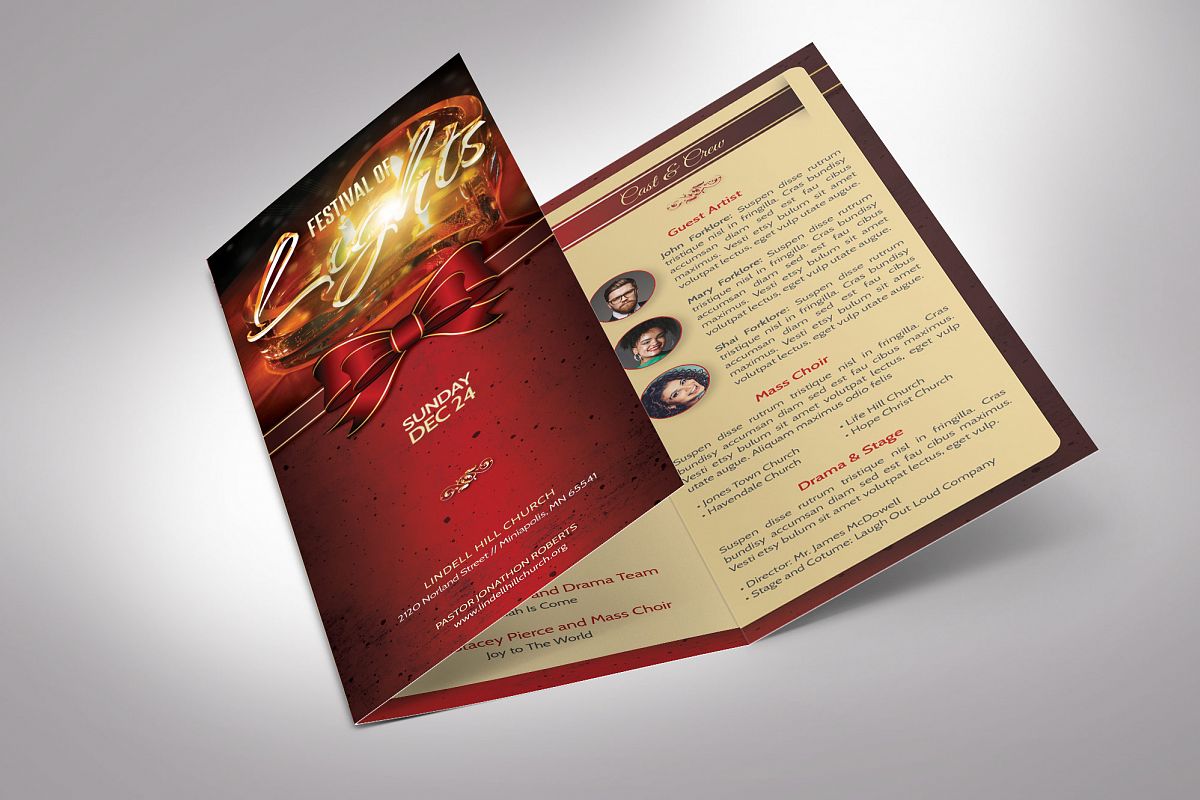 Candle Light Tri-fold Brochure example image 1