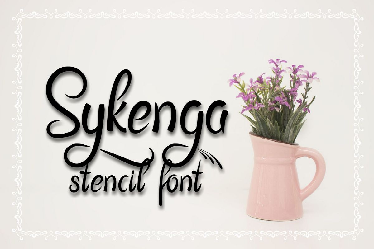 Sykenga Stencil Font example image 1