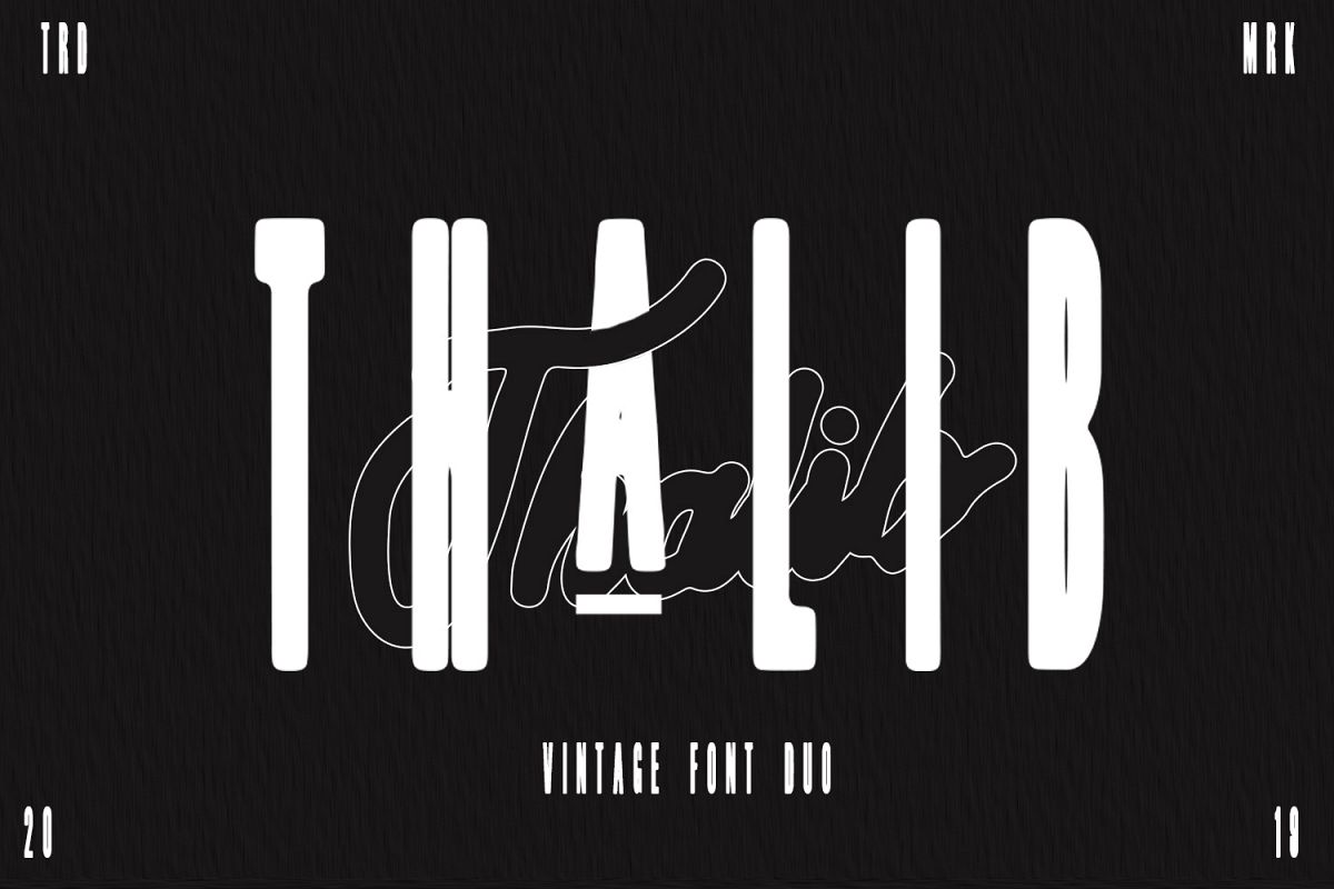 Thalib - Font Duo example image 1