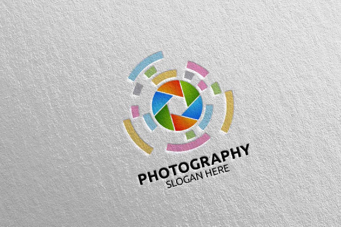 Abstract Camera Photography Logo 16 example image 1
