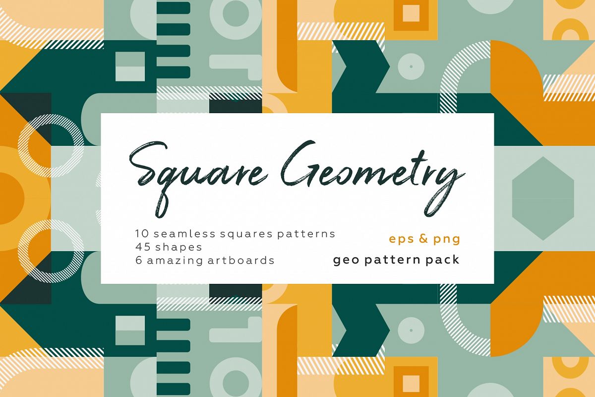 Square geometry pattern collection example image 1