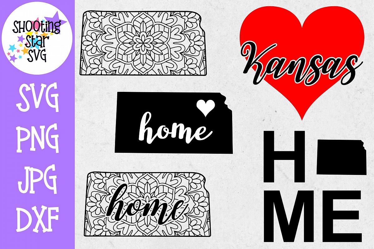 Kansas US State SVG Decal Bundle - 50 States SVG example image 1