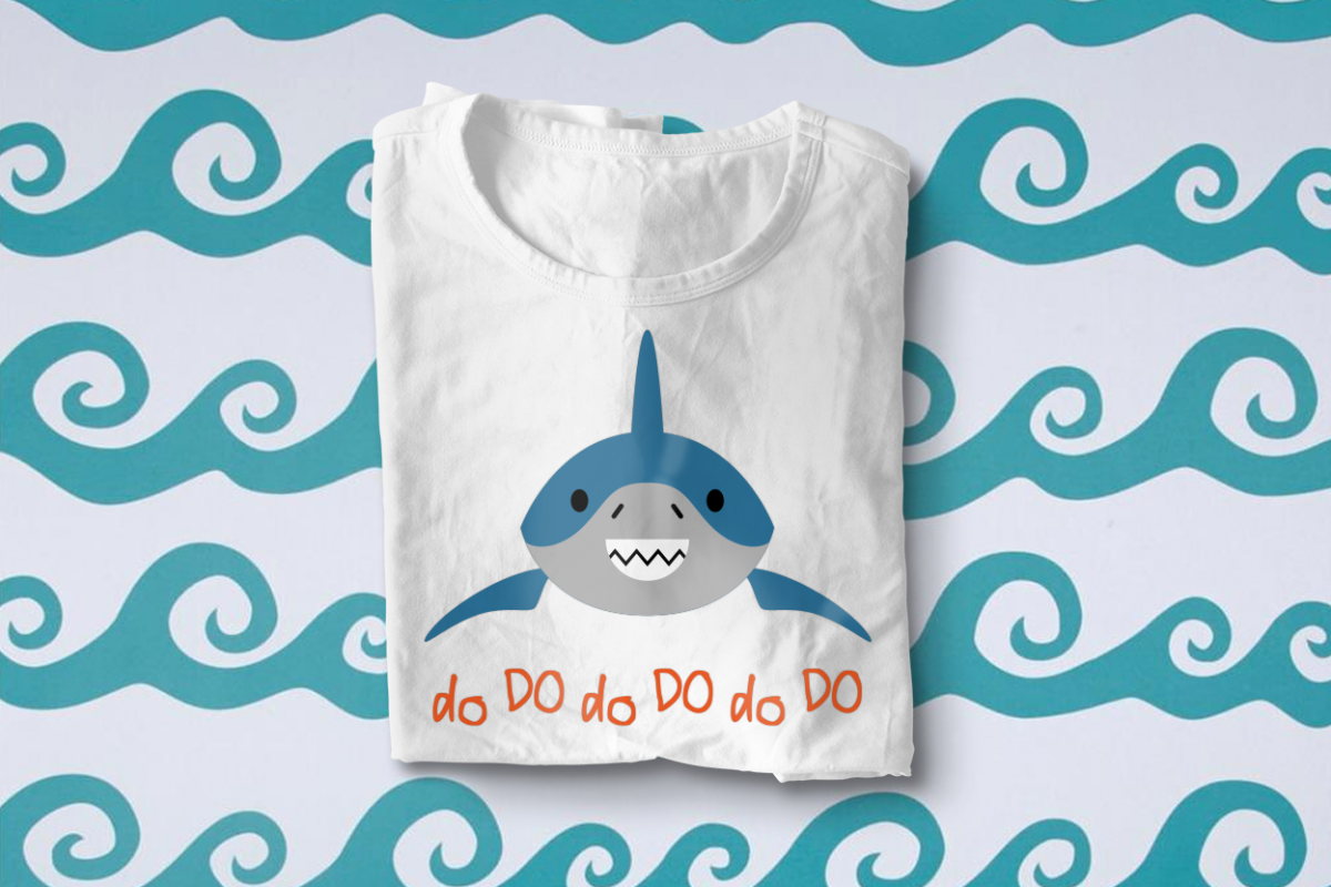 Smiling Shark SVG File Cutting Template example image 1